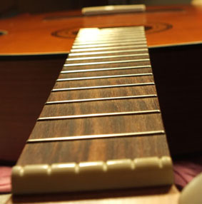 the fret board